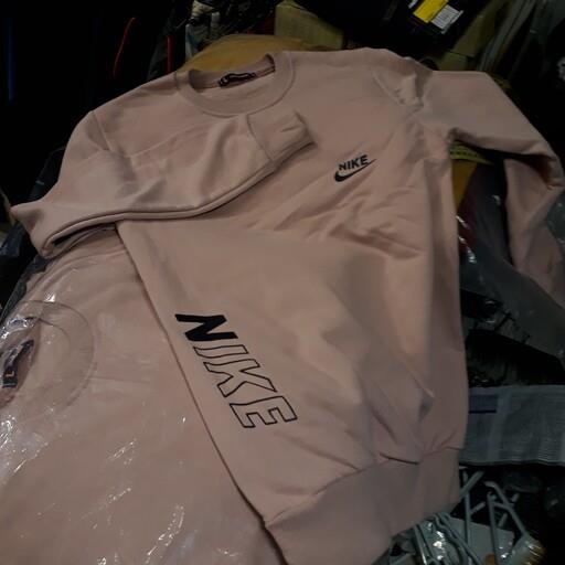 بلوز دورس دو نخ پنبه خارخورده یقه گرد نایک nike سرآستین کش دار